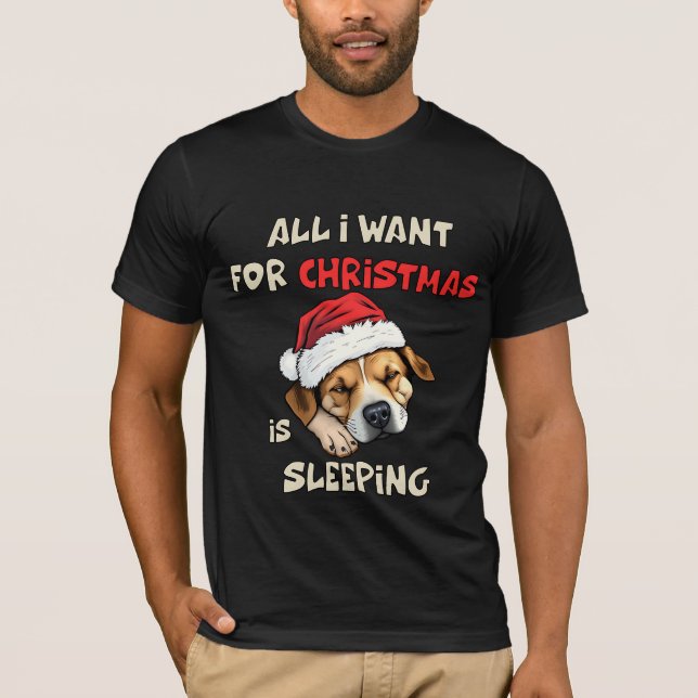 Camiseta Dormir, pãozinho de Natal, design (Frente)