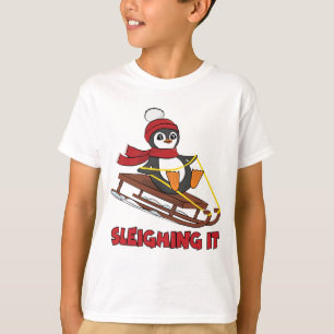 Camiseta Dormir - Pinguim-Cuta-Neve