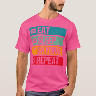 Camiseta Dormir Skydive Repetir Um Paraquedista Skydiver Sk