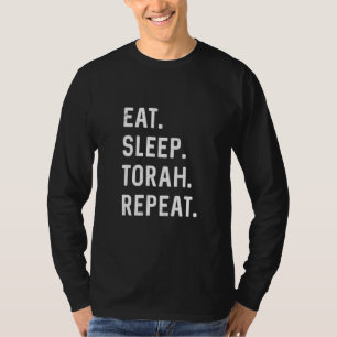 Camiseta Dormir Torah Repetir Hebraico Judeu Matan Torah S