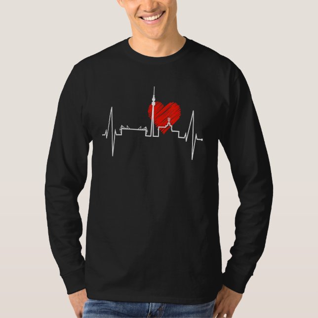 Camiseta Dortmund Skyline Heartbeat Ruhrpott Alemanha I Lov (Frente)