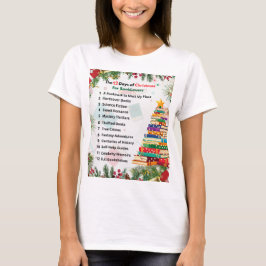 Camiseta dos 12 Dias de Natal | Presente Literário