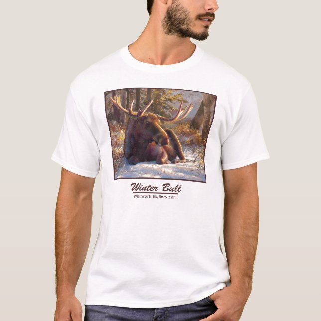 Camiseta dos alces de Bull dos homens (Frente)