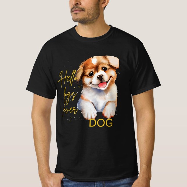 Camiseta dos amantes dos cães (Frente)