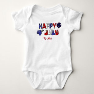 Camiseta Dos bebês 4o primeiramente do dia de julho