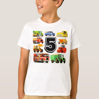Camiseta Dos caminhões feitos sob encomenda da construção