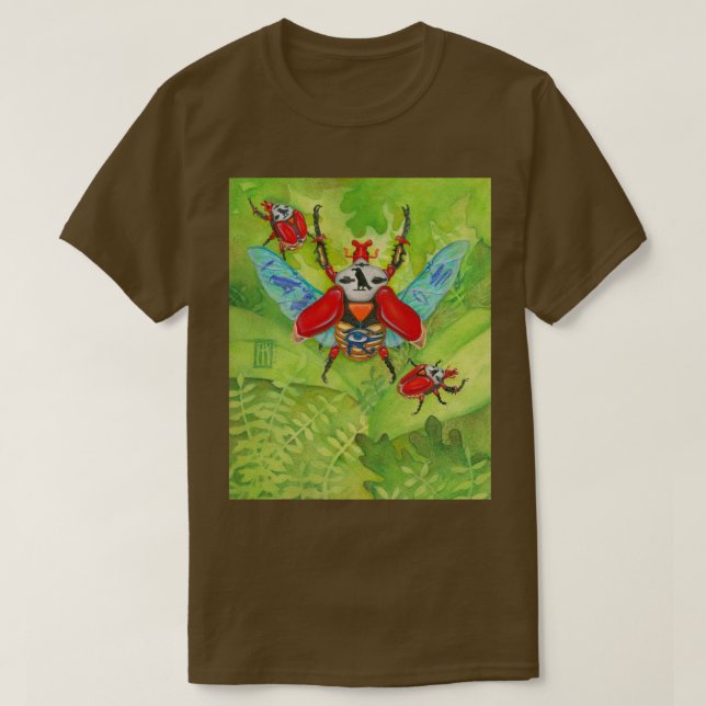 Camiseta dos Escaravelhos Sagrados (Frente do Design)