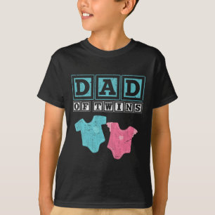 Camiseta Dos futuros pais do Dia de os pais da família Twin