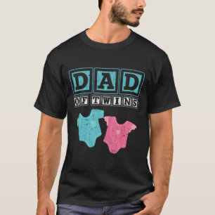 Camiseta Dos futuros pais do Dia de os pais da família Twin