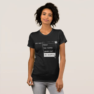 Camiseta Dos geeks mulheres para fora pode fazer qualquer