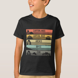 Camiseta dos Grandes 5 Parques Nacionais de Utah d