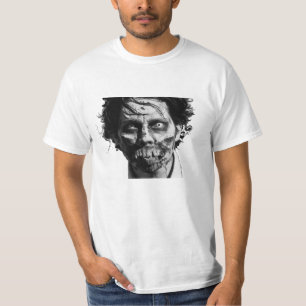 Camiseta dos homens da cara do zombi