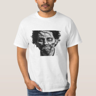 Camiseta dos homens da cara do zombi