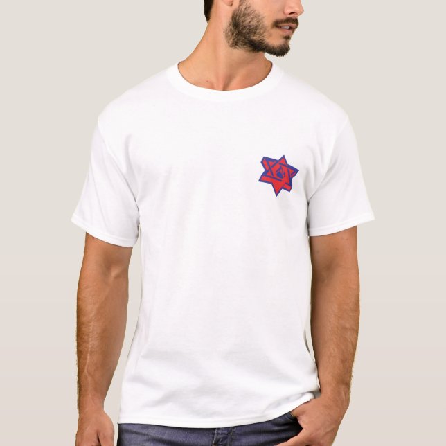 Camiseta dos Homens da EJH em Branco (Frente)