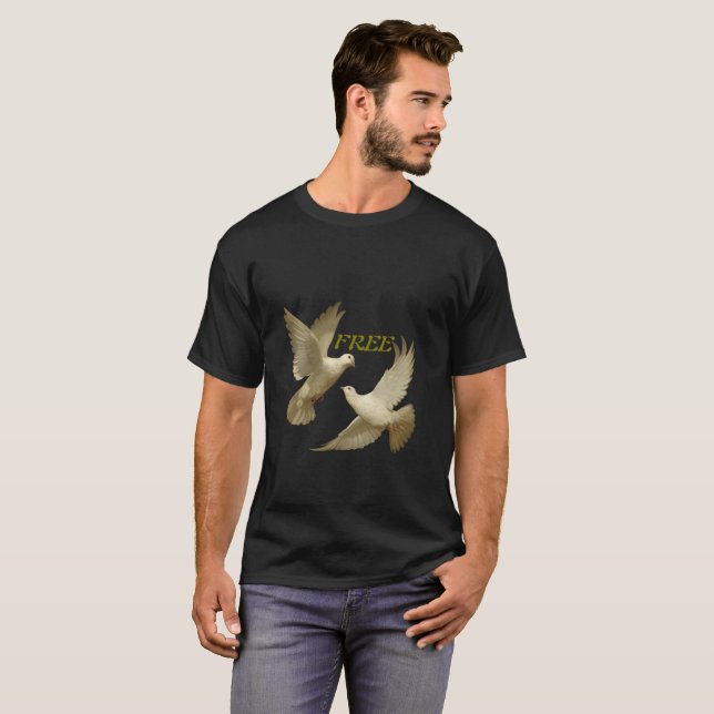 Camiseta dos Homens da Liberdade - Símbolo da Paz (Frente Completa)