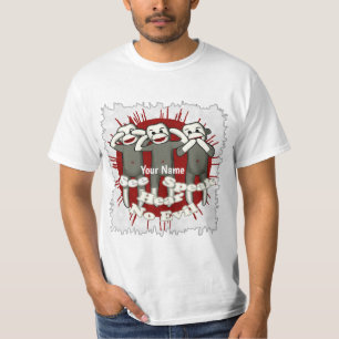 Camiseta dos Macacos de Meia Fale Não Mal