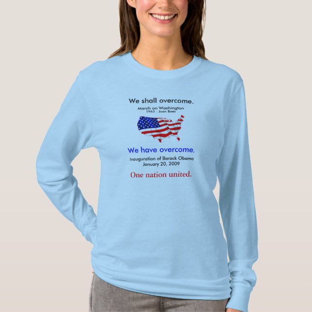 Camiseta Dos "nós superar-nos-emos" "superamos" a parte (Frente)