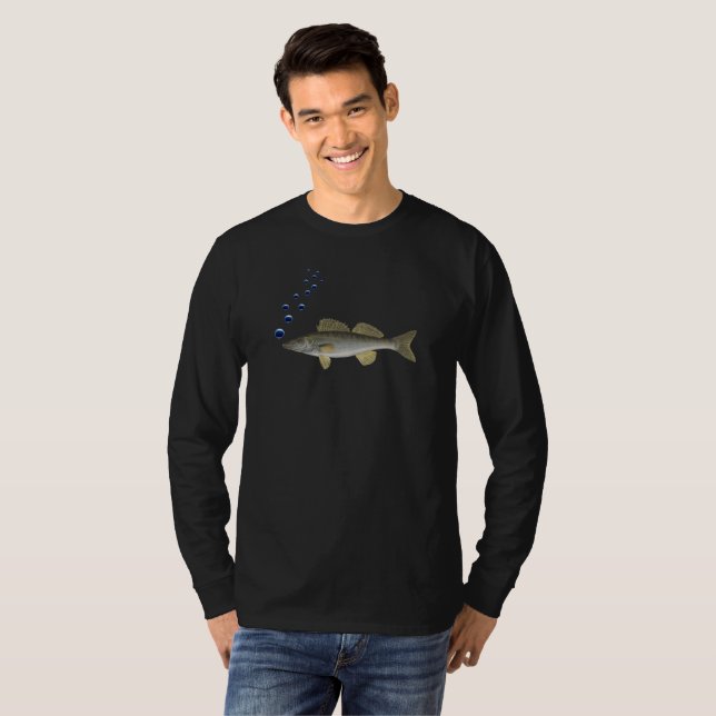 Camiseta dos pescadores com peixe (Frente Completa)