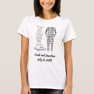 Camiseta dos Votos de Casamento do Noivo e da Noiv