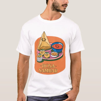 Camiseta Dosa Sambar - Amantes de Comidas na Índia