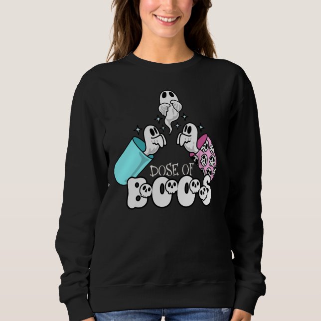 Camiseta Dose de Boos Funny Ghost Medical Halloween (Frente)