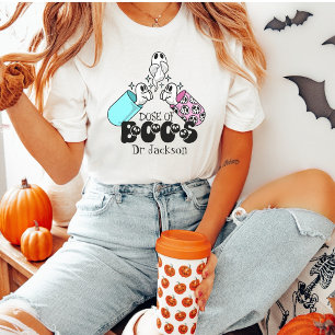 Camiseta Dose de Boos Médico Personalizado Halloween Engraç