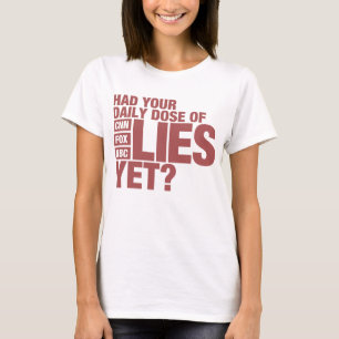 Camiseta Dose diária das mentiras (meios dos E.U.)