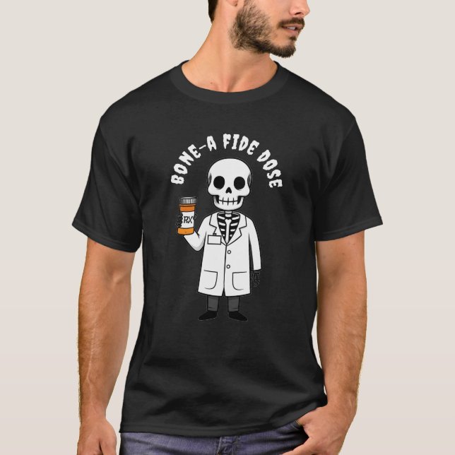 Camiseta Dose Personalizada Bone-a-Fide Camisa-Esqueleto (Frente)