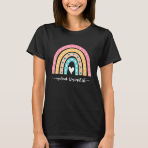 Camiseta Dosimetrista Médico Cute Arco-íris Oncologia de Ra