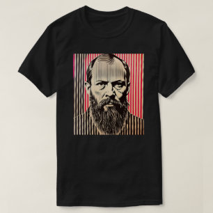 Camiseta Dostoievski no estilo de ilusão óptica BAUHAUS