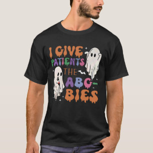 Camiseta Dou ABG-bies Fofos de Fantasma de Halloween aos Pa
