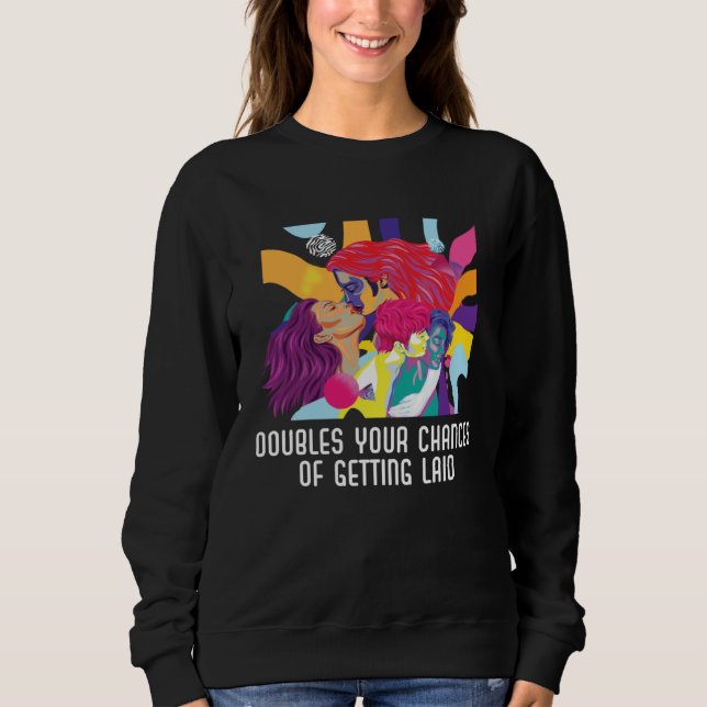 Camiseta Doubles Your Chances Of Getting Laid Bisexual Prid (Frente)