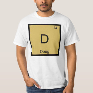 Camiseta Doug Nome Elemento Químico Tabela Periódica