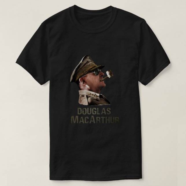Camiseta Douglas MacArthur, 1944 colorizou o Hallowe do Gif (Frente do Design)