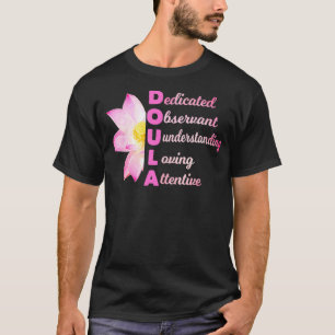 Camiseta DOULA Acronym Loving Midwife Pregnancy Coach Gift