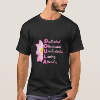 Camiseta Doula Acronym Loving Parteira Treinador de Gravide