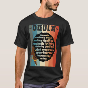 Camiseta Doula Negra Melanina Doula Cabelo Afro História Ne