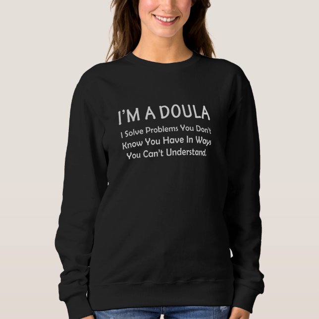Camiseta Doula Resolve Problemas do Trabalhador Assistente  (Frente)