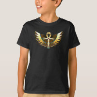 Dourada Ankh com Asas
