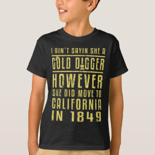 Camiseta Dourada California Rush Black History Dotada de Po