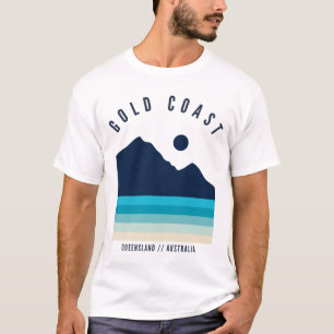 Camiseta Dourada Costa Queensland Austrália - Versão Retroa