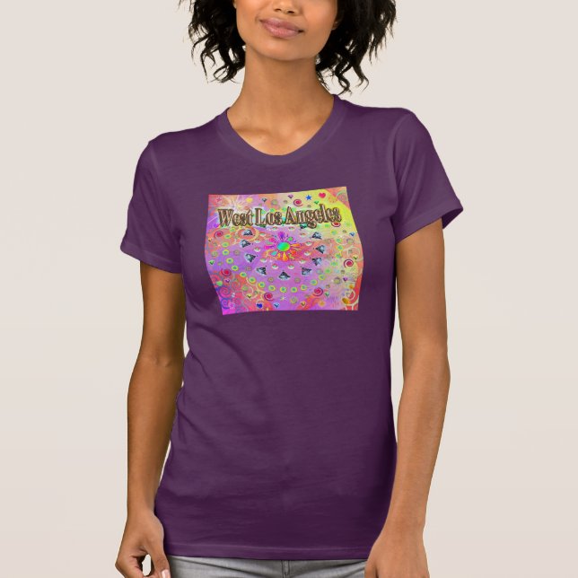 Camiseta Dourada da Sorte do Oeste de Los Angeles (Frente)