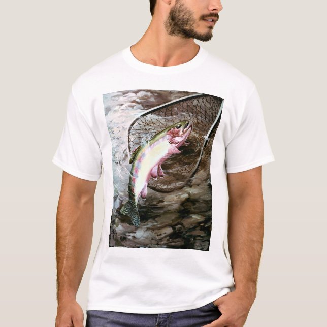 camiseta dourada da truta (Frente)