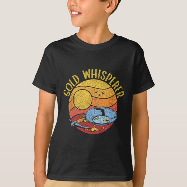 Camiseta Dourada e engraçada caça ao tesouro Dourado (Frente)
