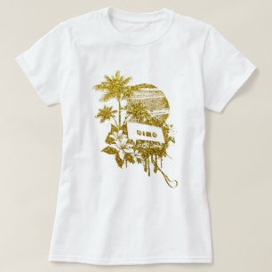 Camiseta Dourada fita cassete Vintage