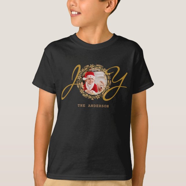 Camiseta Dourada Foto Branca de Natal (Frente)