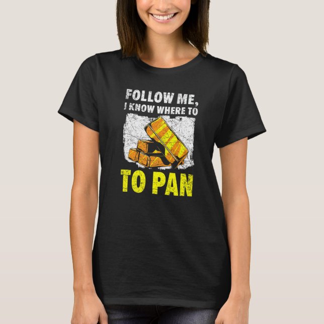 Camiseta Dourada interdição Dourada de prospecção Mineração (Frente)