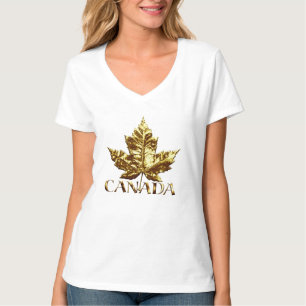 Camiseta Dourada Maple Leaf de Souvenir, Canadá, m