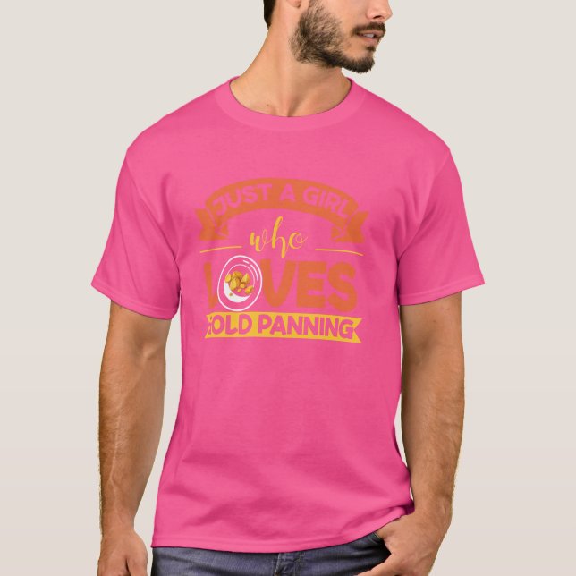 Camiseta Dourada Panning Engraçado, Dourada Prospecção Dour (Frente)