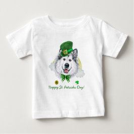 Camiseta Dourada Rua Engraçado Malamute, Dia dos Patrícios
